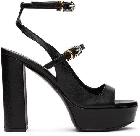 sandali givenchy neri|givenchy wedge sandals.